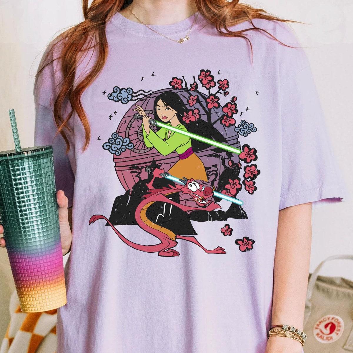 Mulan Princess And Mushu Dragon Lightsaber Shirt 4