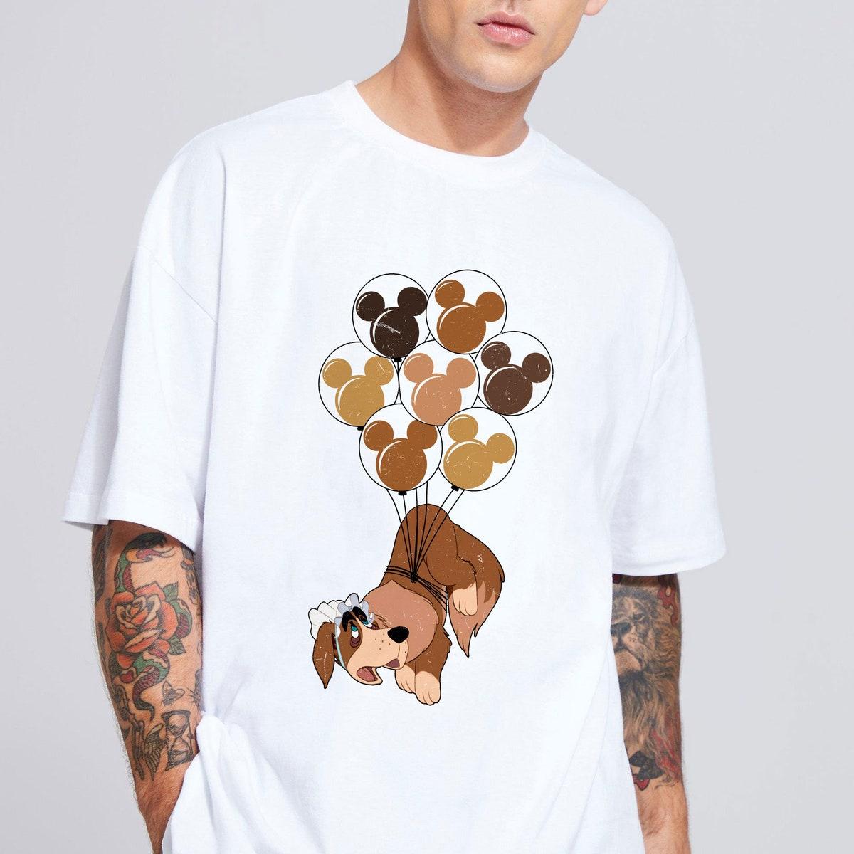 Nana Dog Mickey Balloons Brown Palette Peter Pan Shirt 2