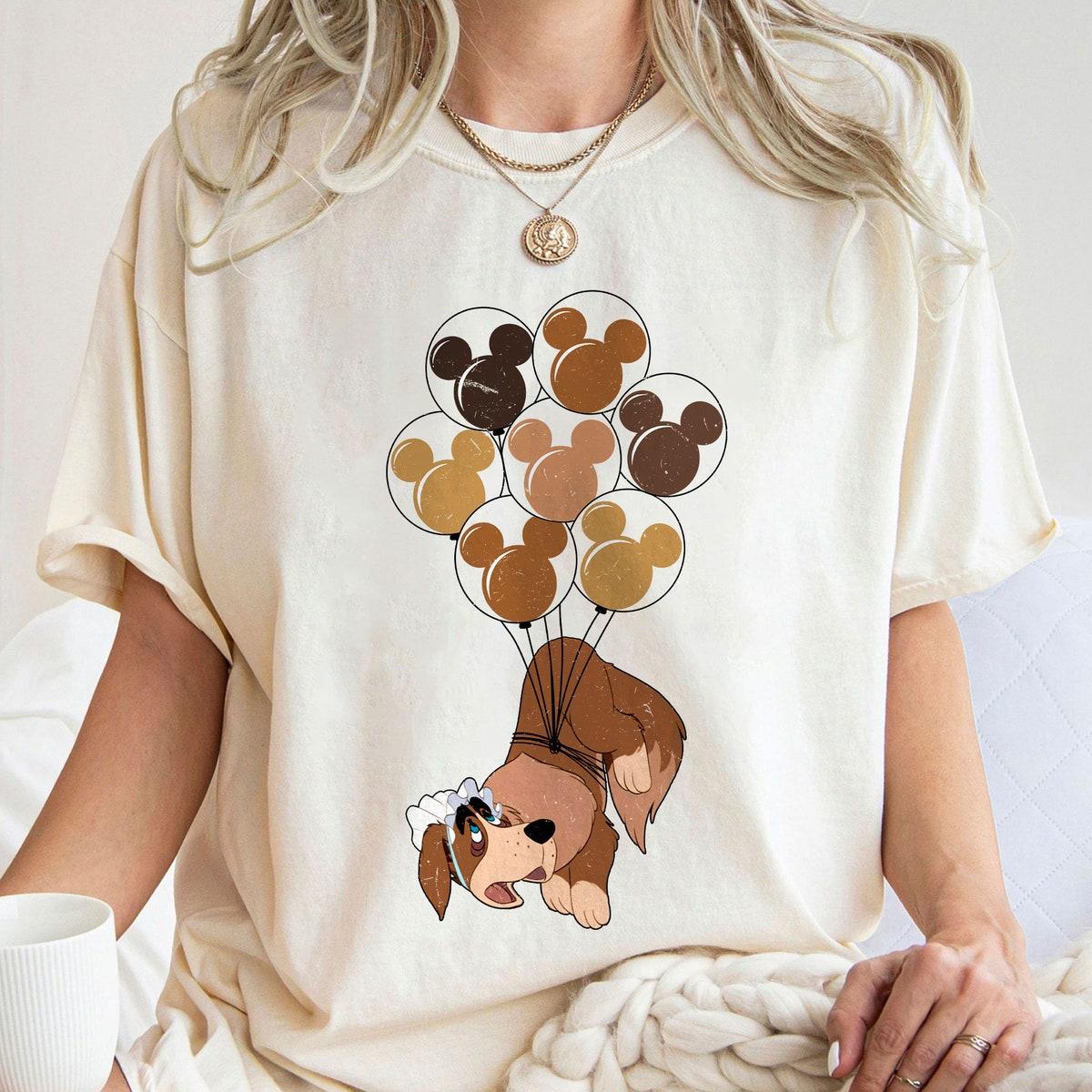 Nana Dog Mickey Balloons Brown Palette Peter Pan Shirt 3