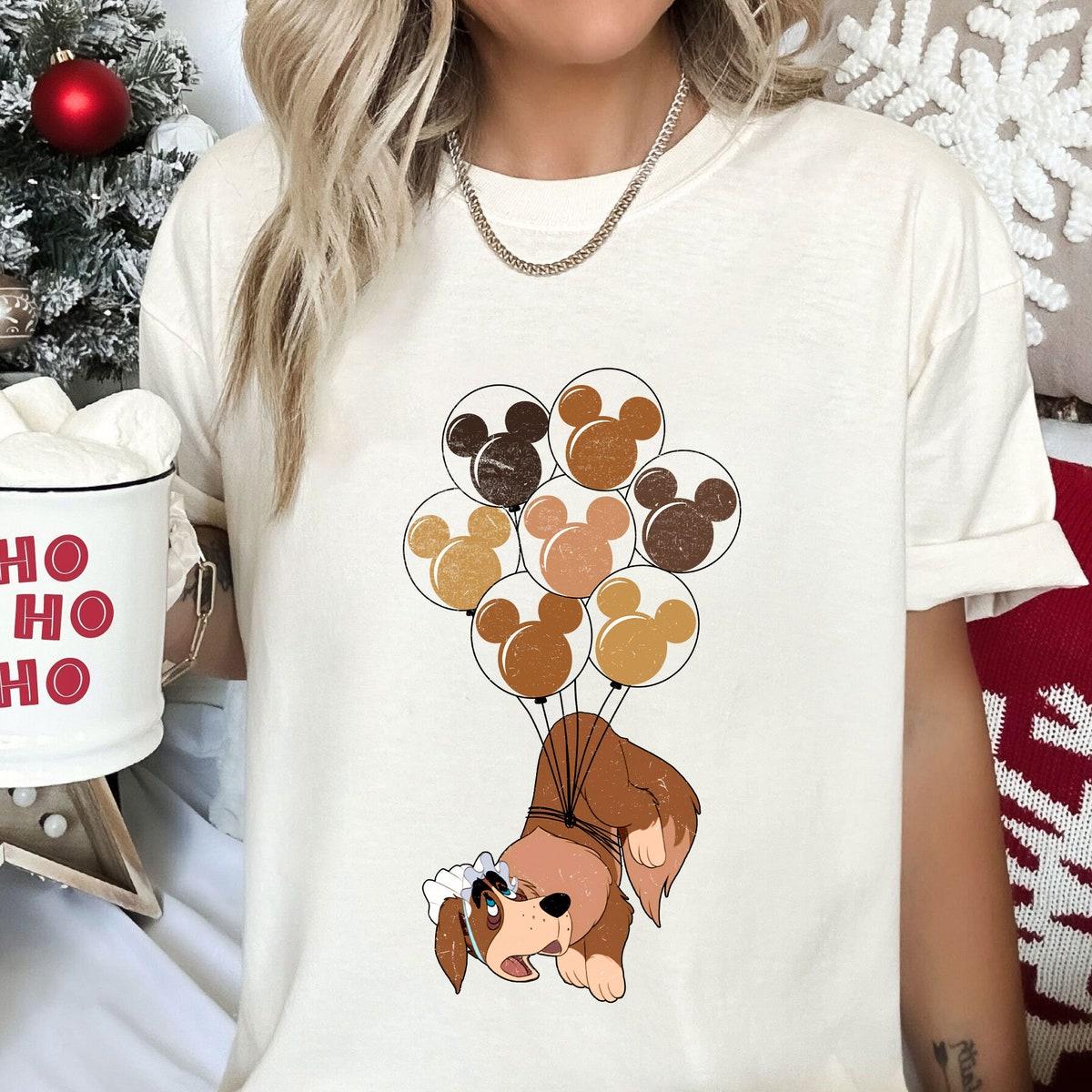 Nana Dog Mickey Balloons Brown Palette Peter Pan Shirt 4