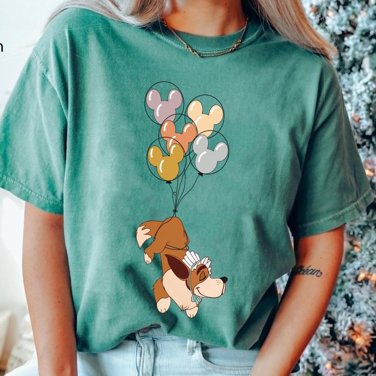 Nana Dog With Mickey Balloon Peter Pan Dog Disney Shirt 2