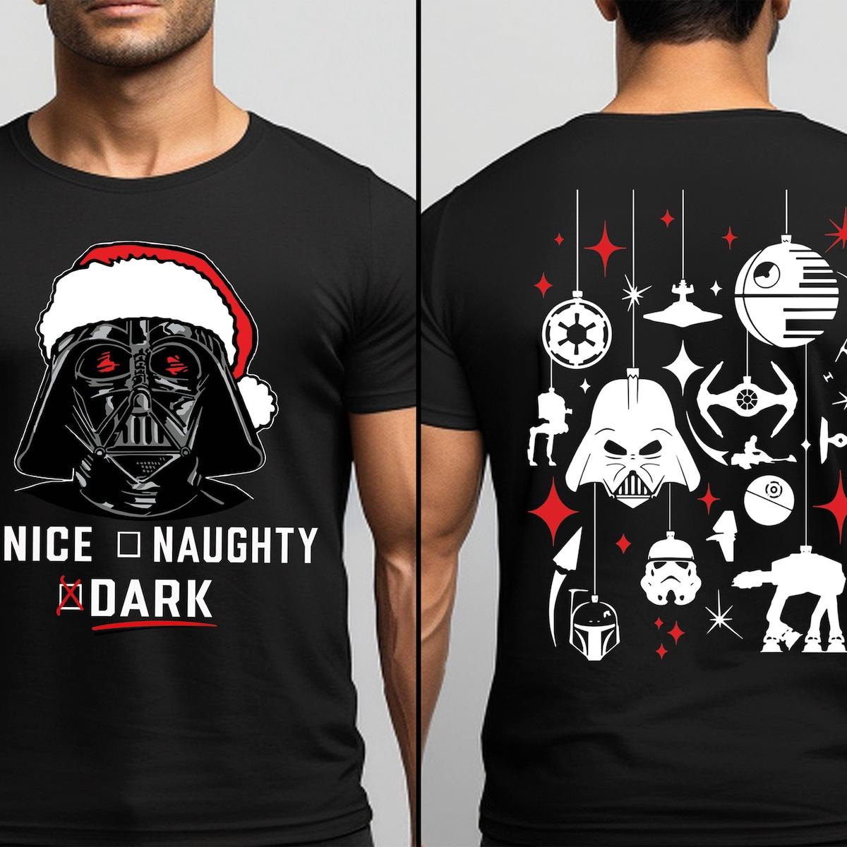 Nice Naughty Dark Christmas Star Wars Shirt 1