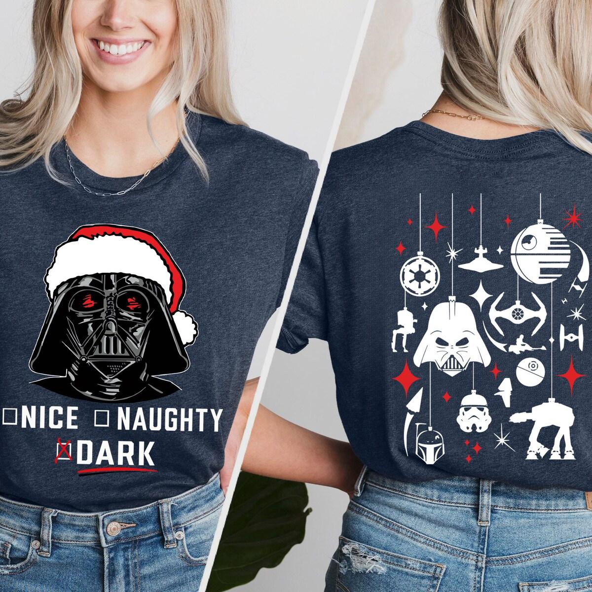 Nice Naughty Dark Christmas Star Wars Shirt 2