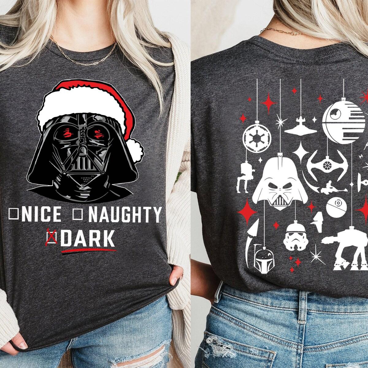 Nice Naughty Dark Christmas Star Wars Shirt 3