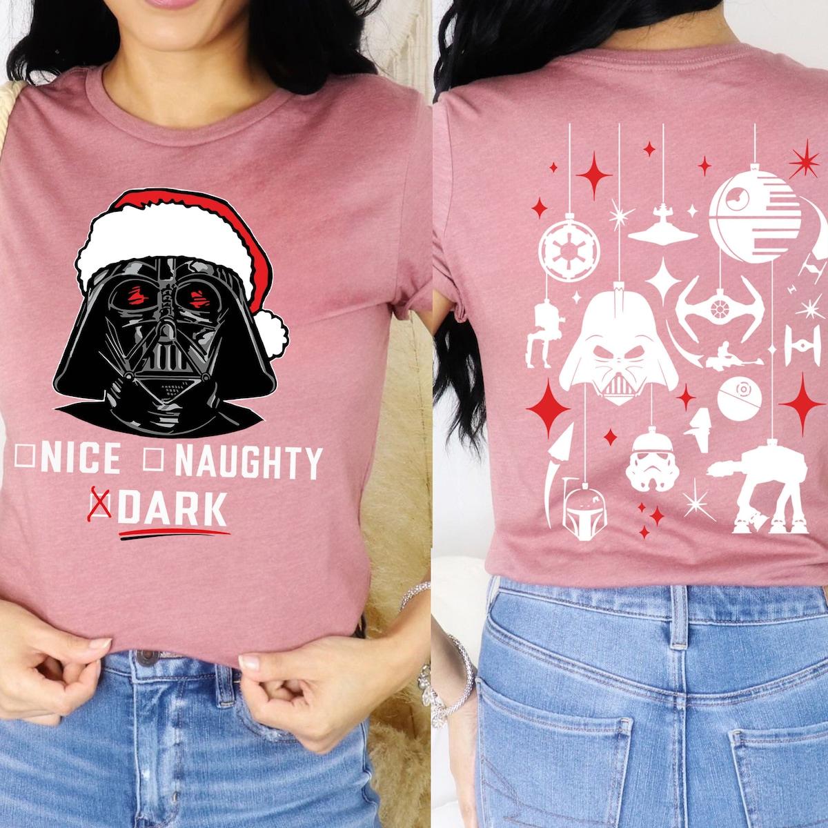 Nice Naughty Dark Christmas Star Wars Shirt 4