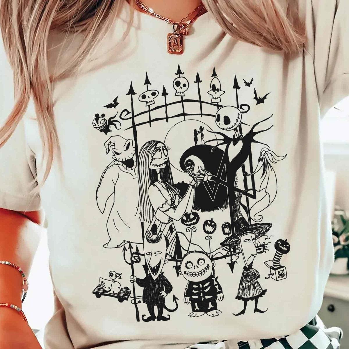 Nightmare Before Christmas Characters Disney Halloween Matching Shirt 1