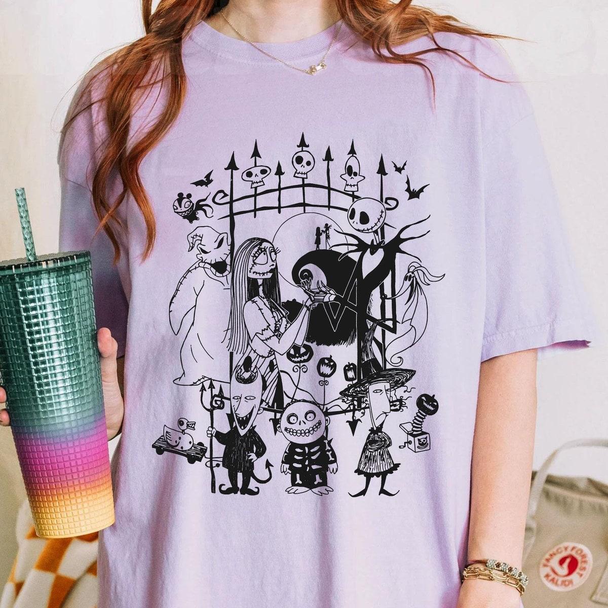 Nightmare Before Christmas Characters Disney Halloween Matching Shirt 2