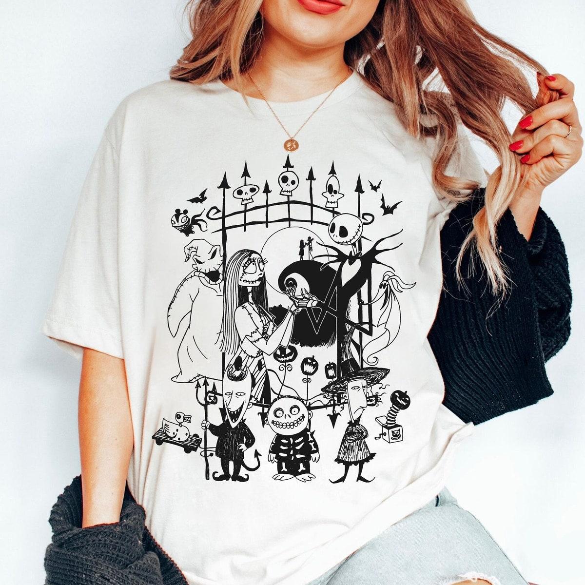 Nightmare Before Christmas Characters Disney Halloween Matching Shirt 5