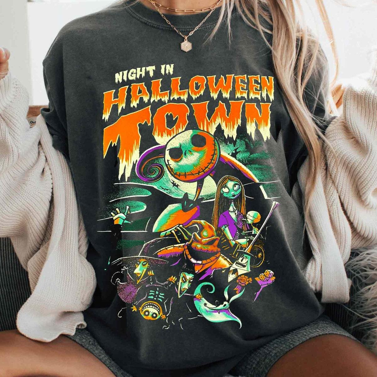 Nightmare Before Christmas Characters Night In Halloween Town Shirt 1