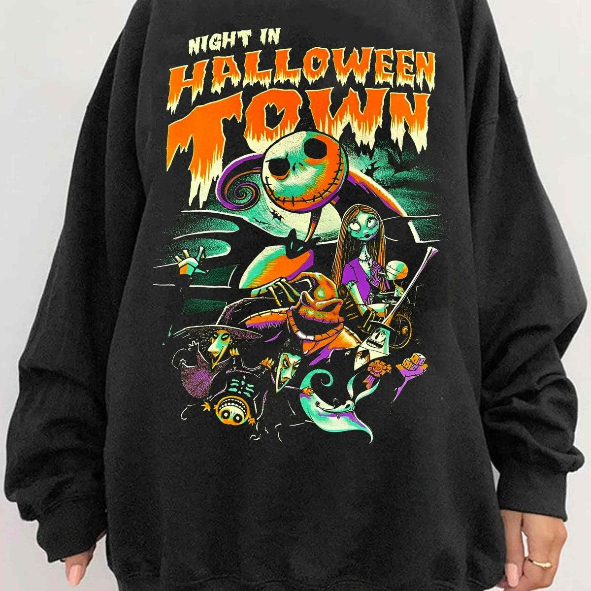 Nightmare Before Christmas Characters Night In Halloween Town Shirt 2