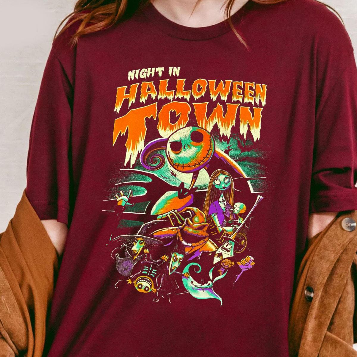 Nightmare Before Christmas Characters Night In Halloween Town Shirt 3