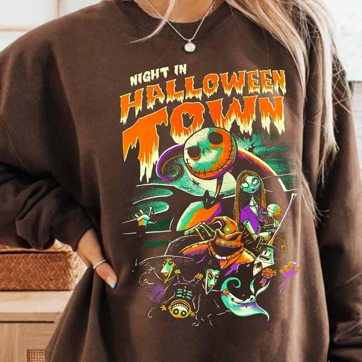 Nightmare Before Christmas Characters Night In Halloween Town Shirt 4