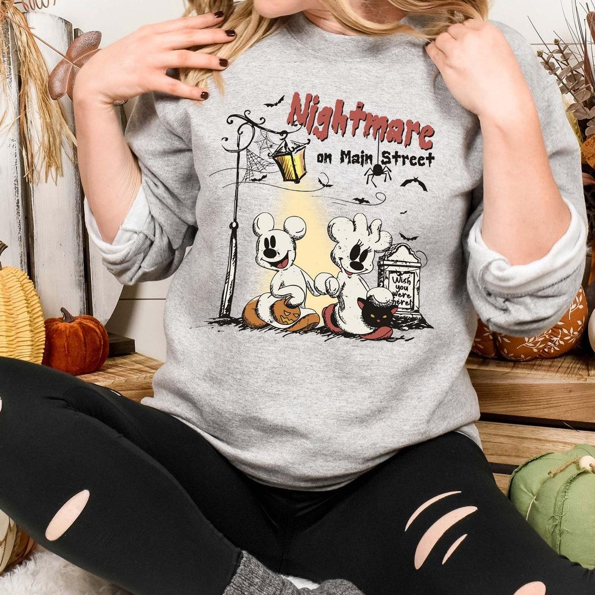 Nightmare On Main Street Mickey Minnie Ghost Shirt 1