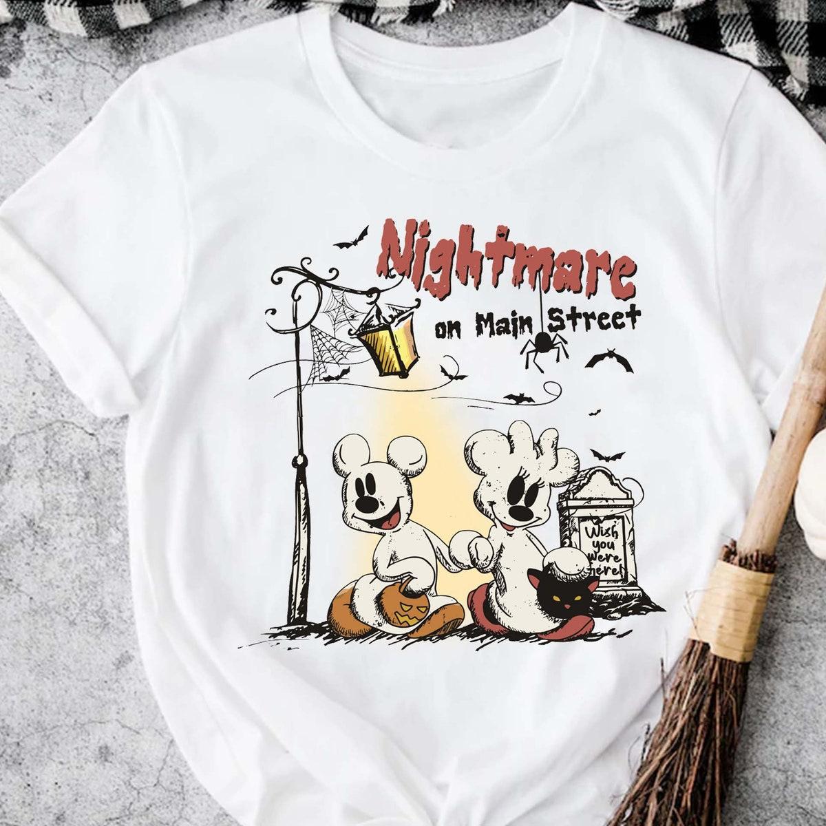 Nightmare On Main Street Mickey Minnie Ghost Shirt 4