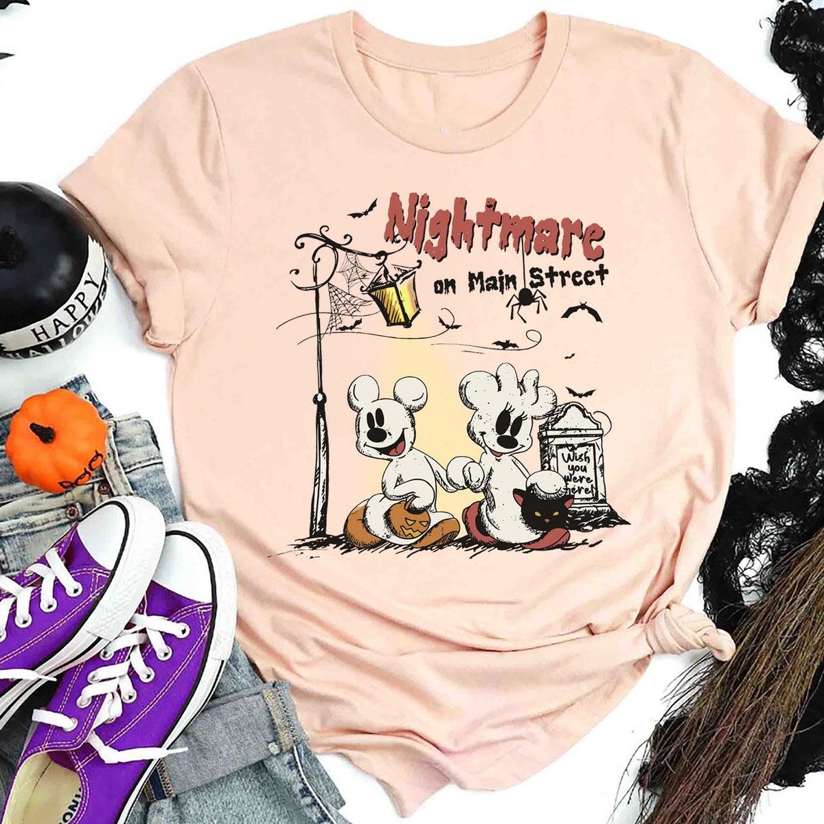 Nightmare On Main Street Mickey Minnie Ghost Shirt 5