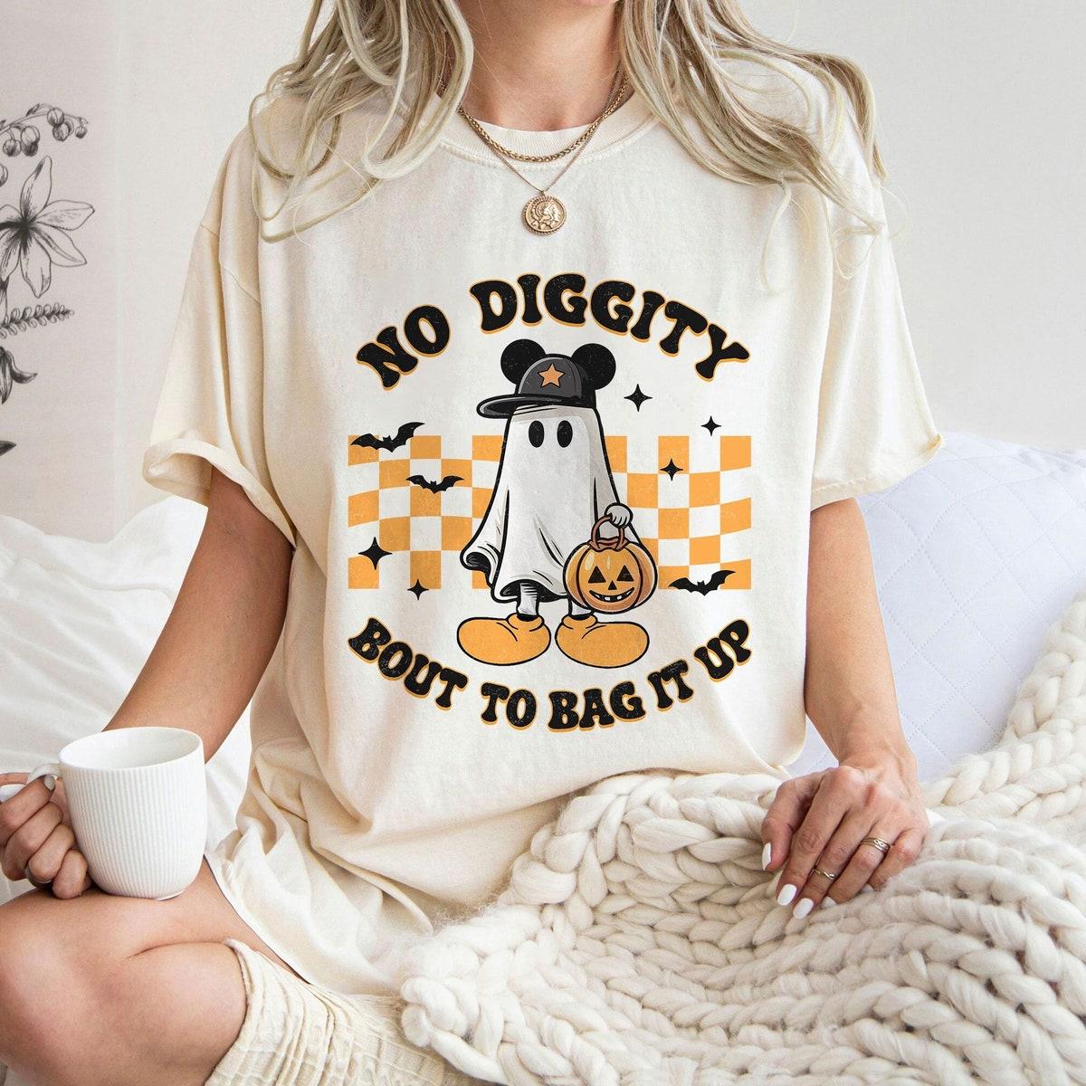 No Diggity Bout To Bag It Up Checkered Halloween Matching Shirt 1