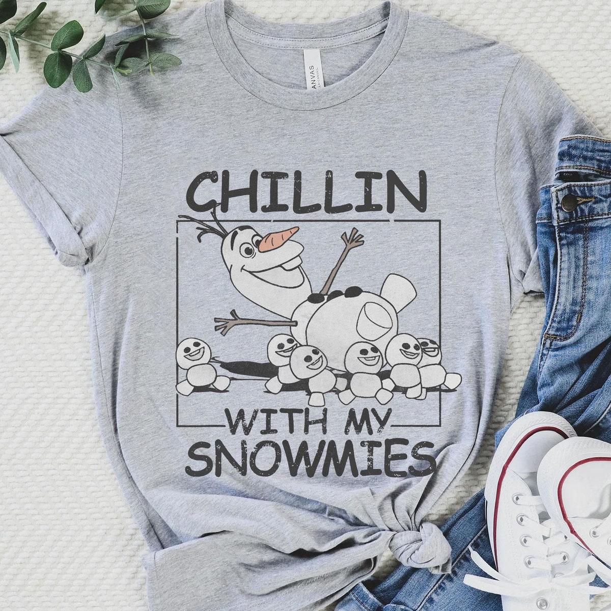 Olaf Chillin With My Snowmies Frozen Olaf Shirt 4