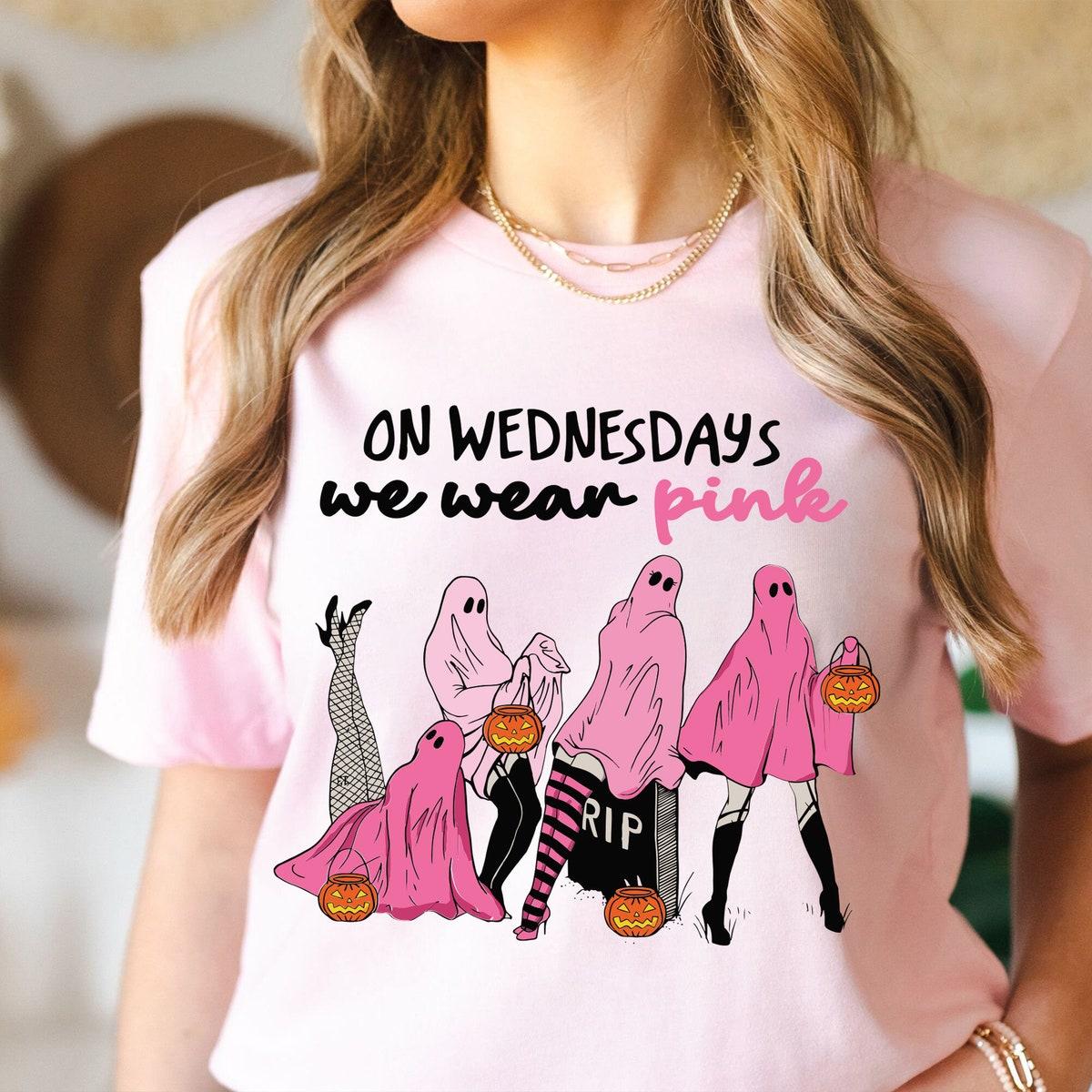 On Wednesday We Wear Pink Halloween Shirt 1