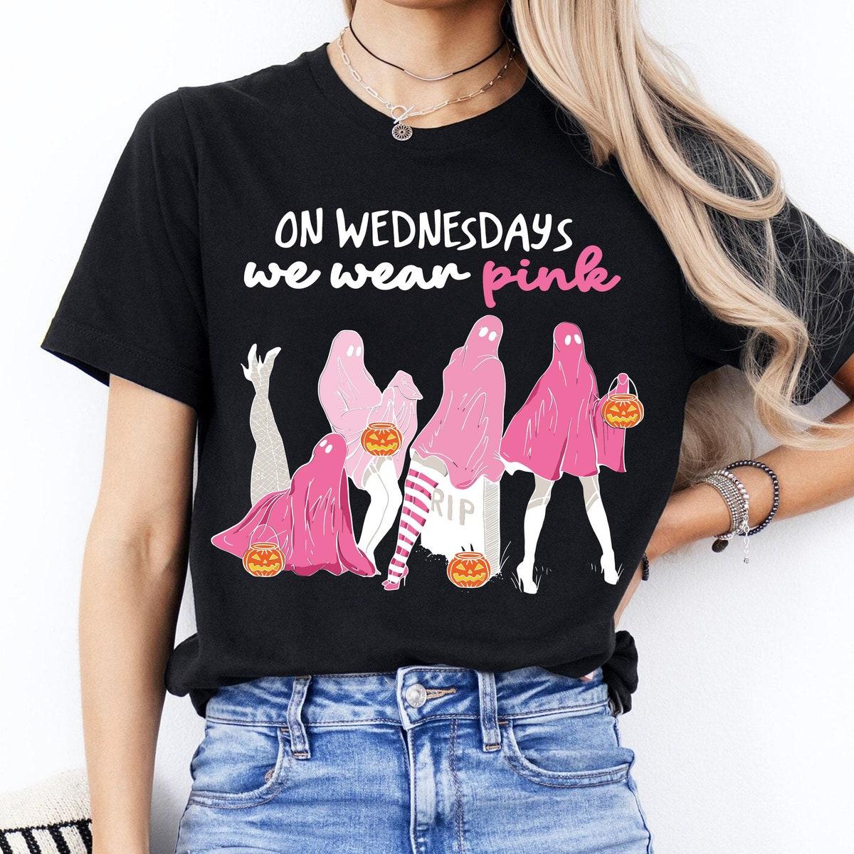 On Wednesday We Wear Pink Halloween Shirt 2