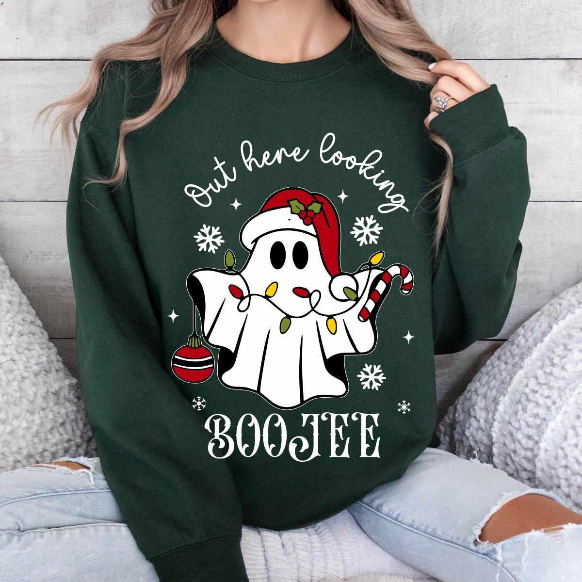 Out Here Looking Boojee Christmas Boo Shirt 3