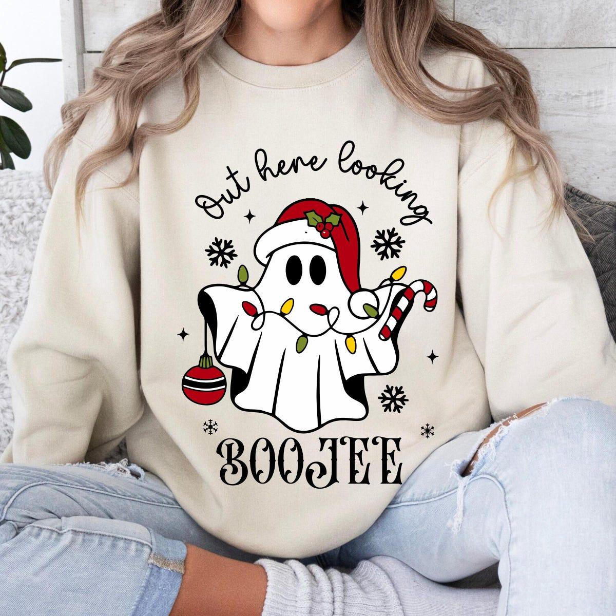 Out Here Looking Boojee Christmas Boo Shirt 6