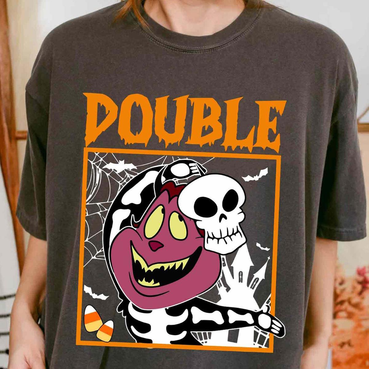 Pain And Panic Skeleton Double Trouble Halloween Shirt 2