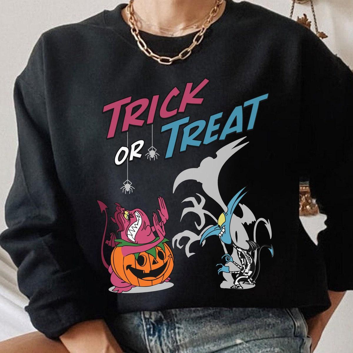 Pain Skeleton Panic Pumpkin Trick Or Treat Comic Shirt 4