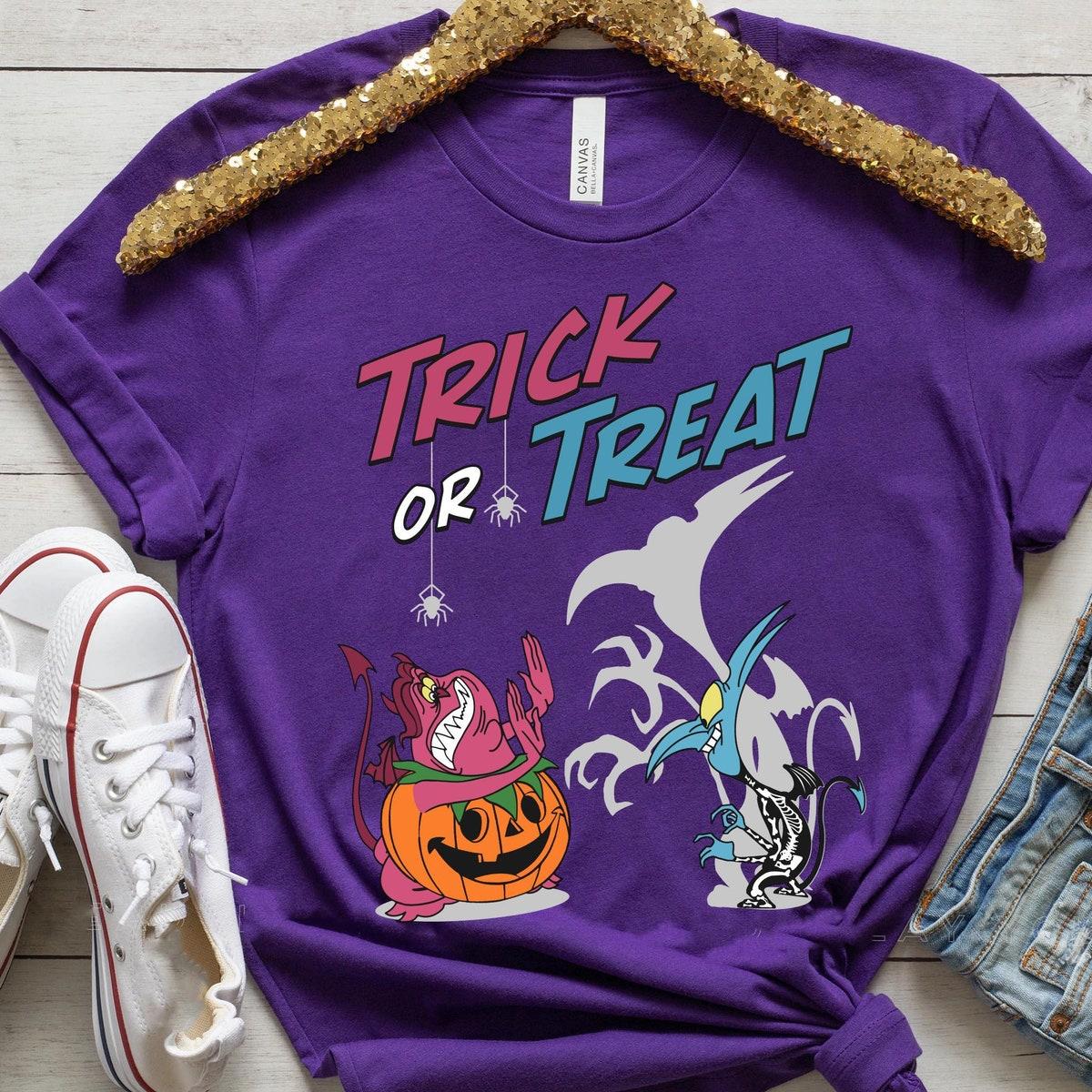 Pain Skeleton Panic Pumpkin Trick Or Treat Comic Shirt 6