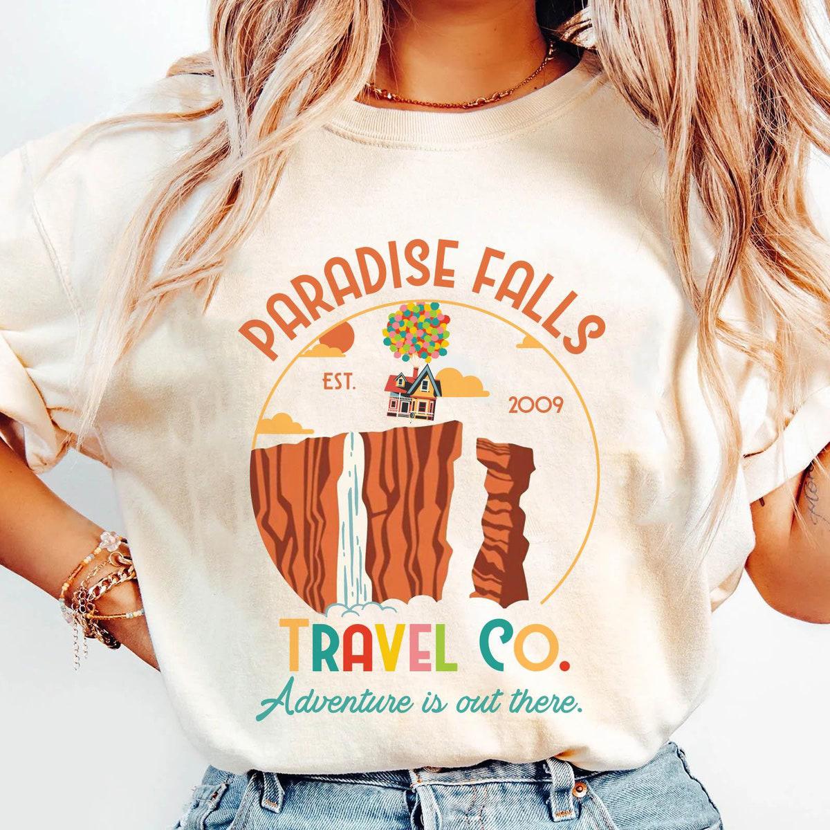 Paradise Falls Vacation Travel Co Balloon House Shirt 2