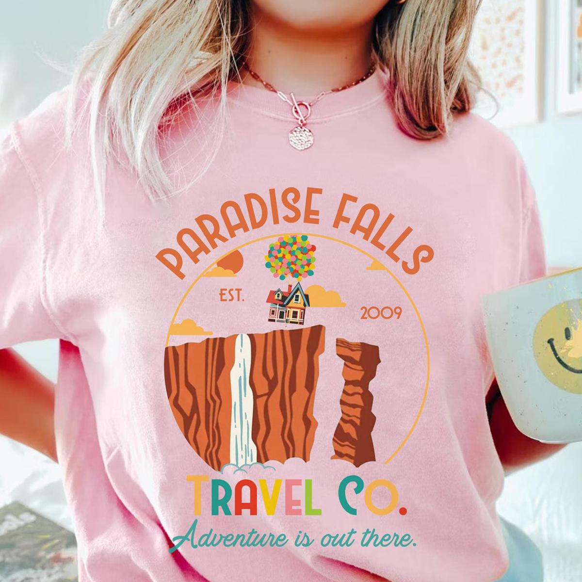 Paradise Falls Vacation Travel Co Balloon House Shirt 6