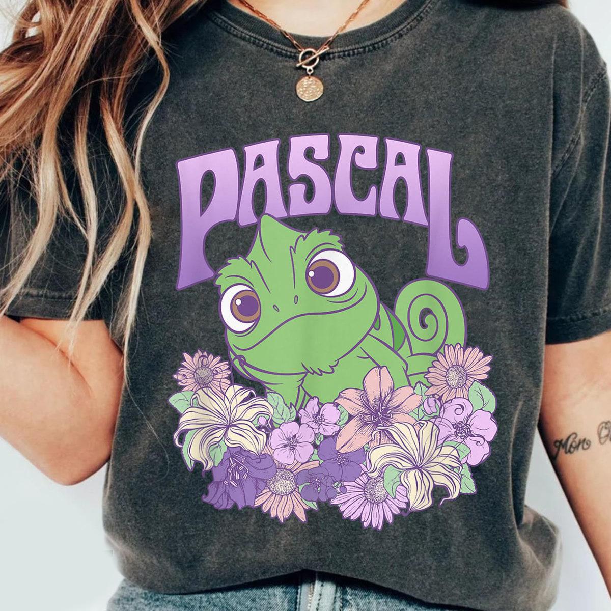 Pascal Floral Pastel Portrait Tangled Rapunzel Princess Shirt 1