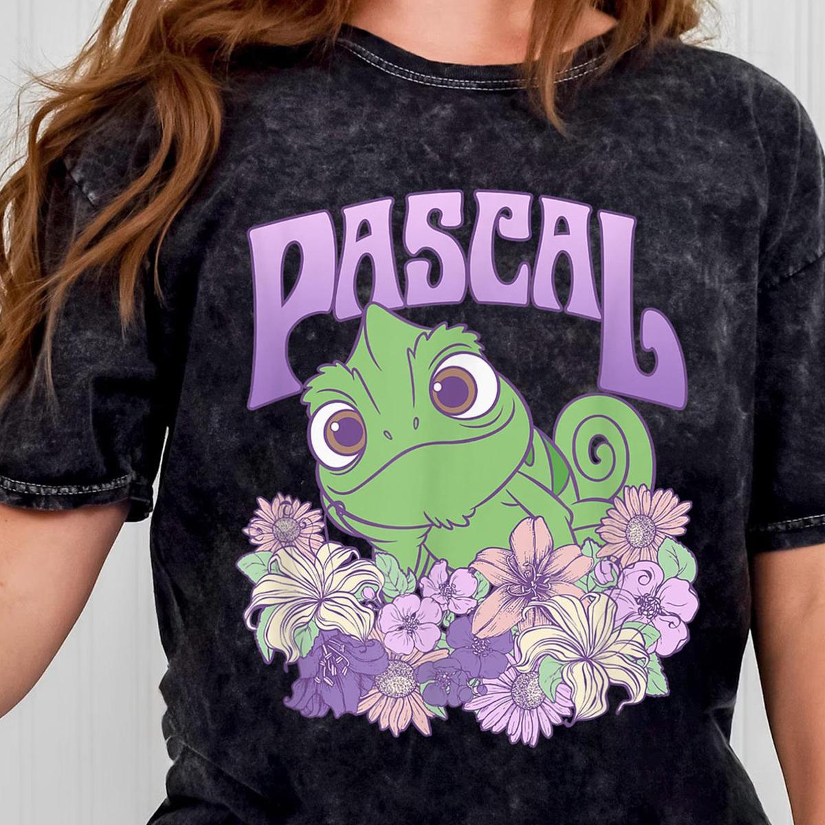 Pascal Floral Pastel Portrait Tangled Rapunzel Princess Shirt 5