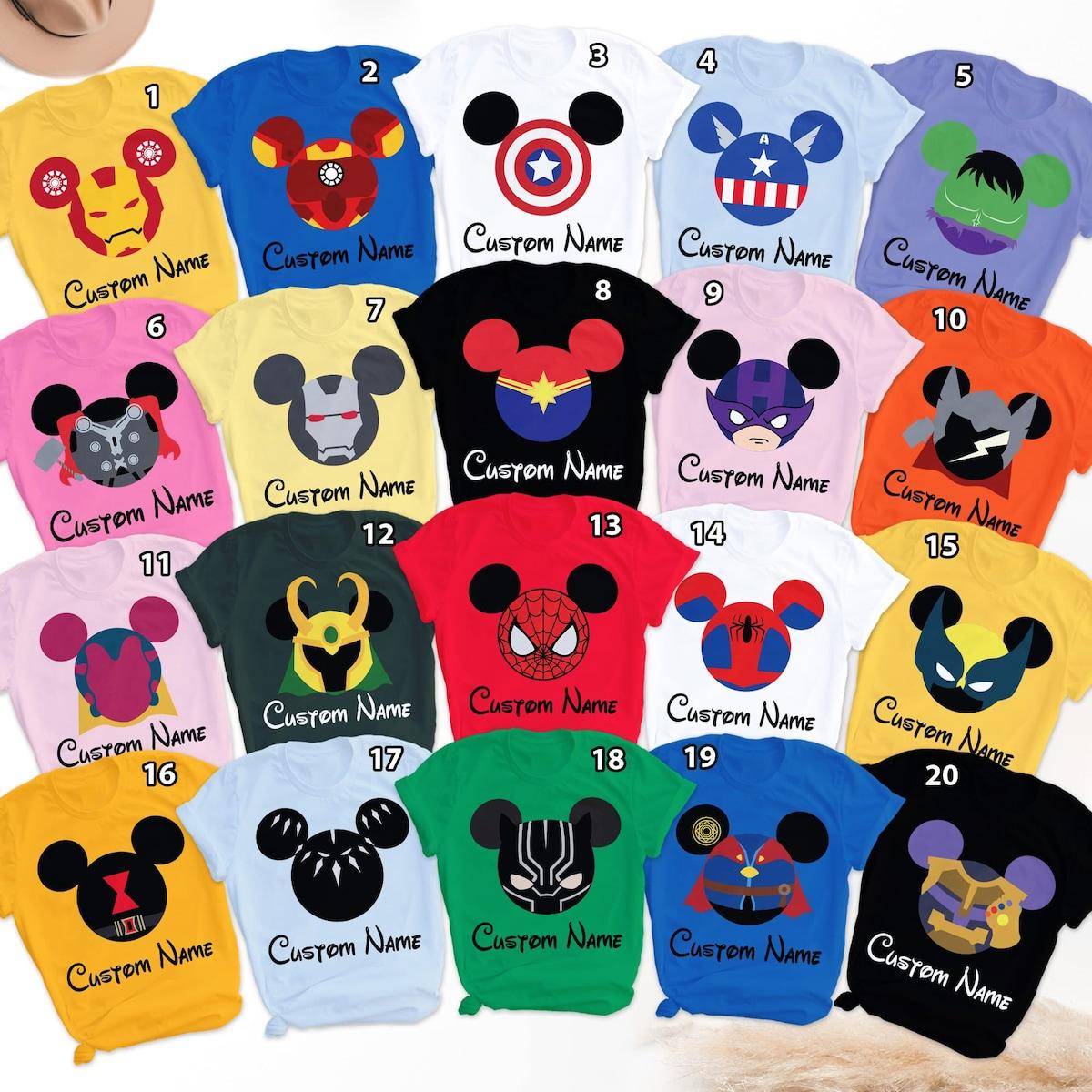 Personalized All Superhero Squad Symbol Group Matching Shirt 1