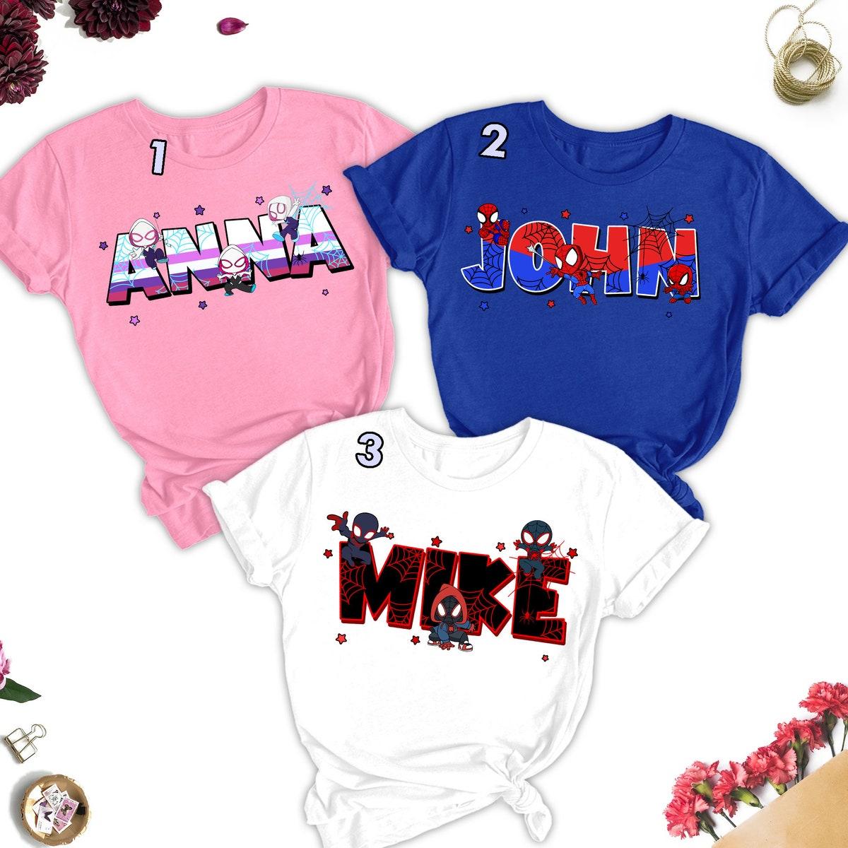 Personalized Animated Superheroes Name Shirt 2