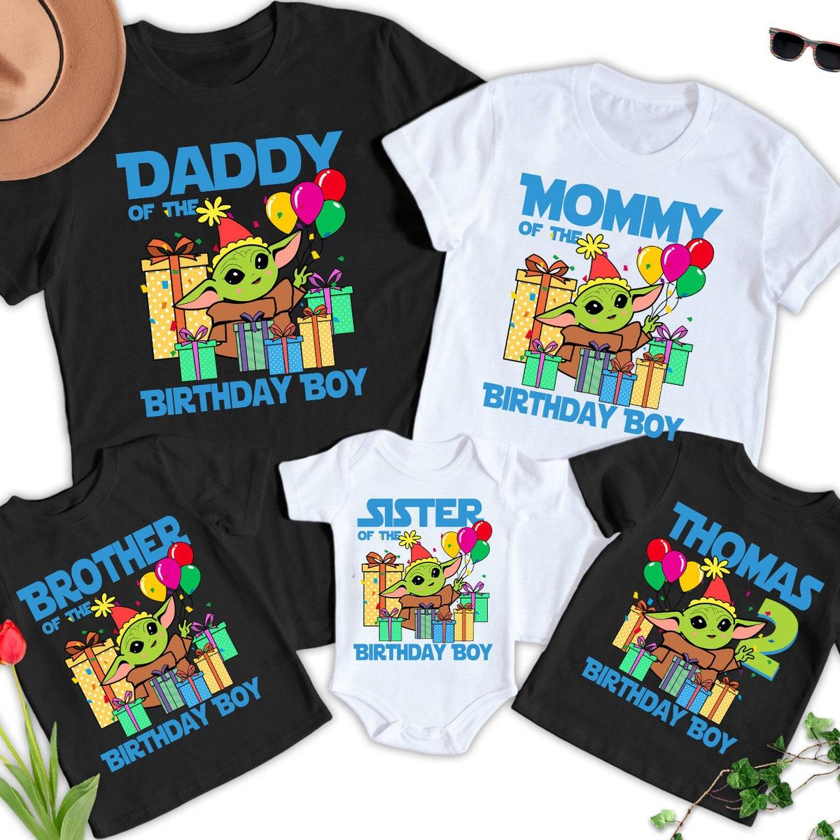 Personalized Baby Yoda Birthday Family Shirt 2