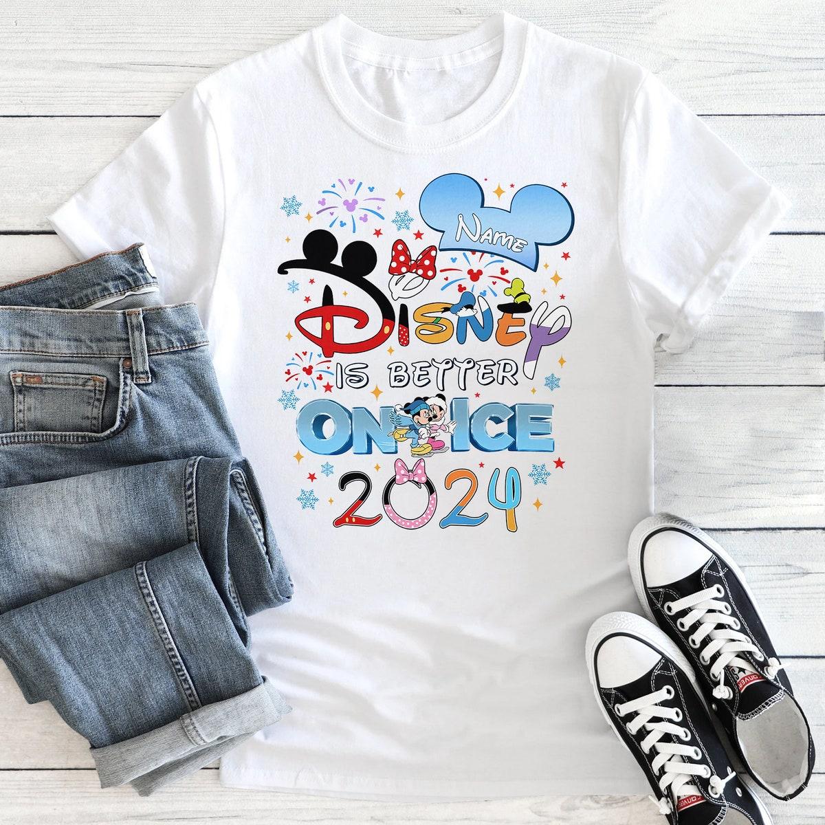 Personalized Better On Ice 2024 Mickey And Friends Cute Symbols Shirt 1