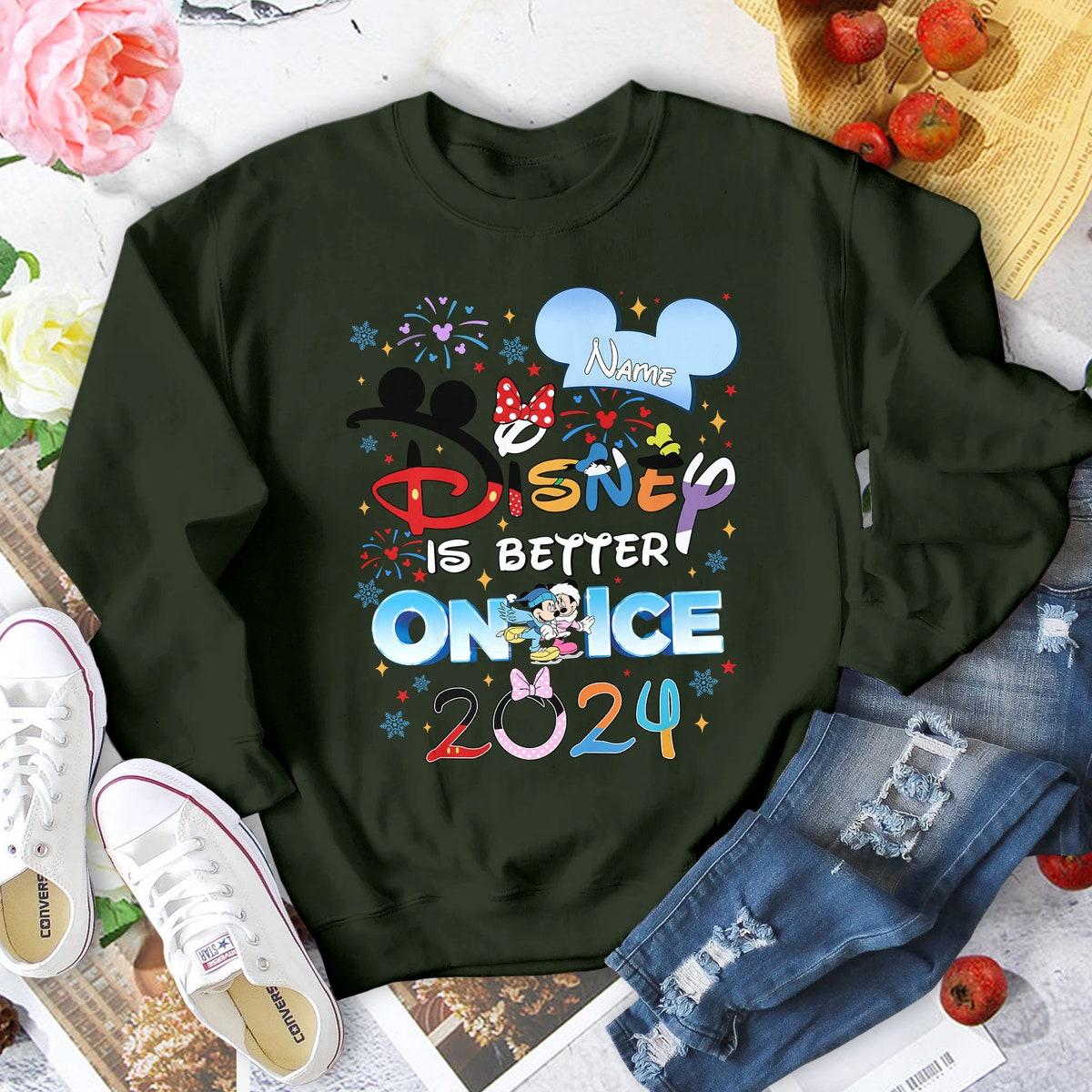 Personalized Better On Ice 2024 Mickey And Friends Cute Symbols Shirt 3