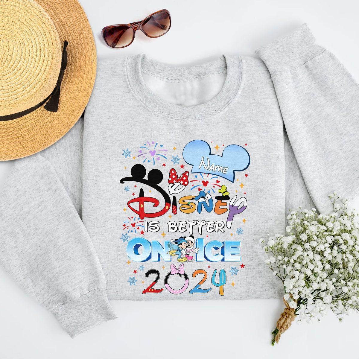 Personalized Better On Ice 2024 Mickey And Friends Cute Symbols Shirt 4