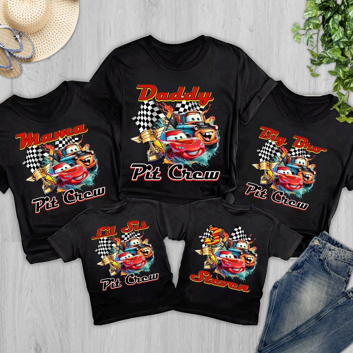 Personalized Car Cartoon Characters Birthday Shirt 2