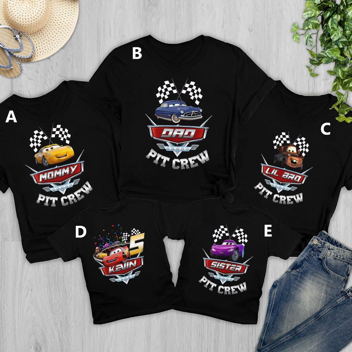 Personalized Cars Birthday Family Cars Pixar Matching Shirt 1