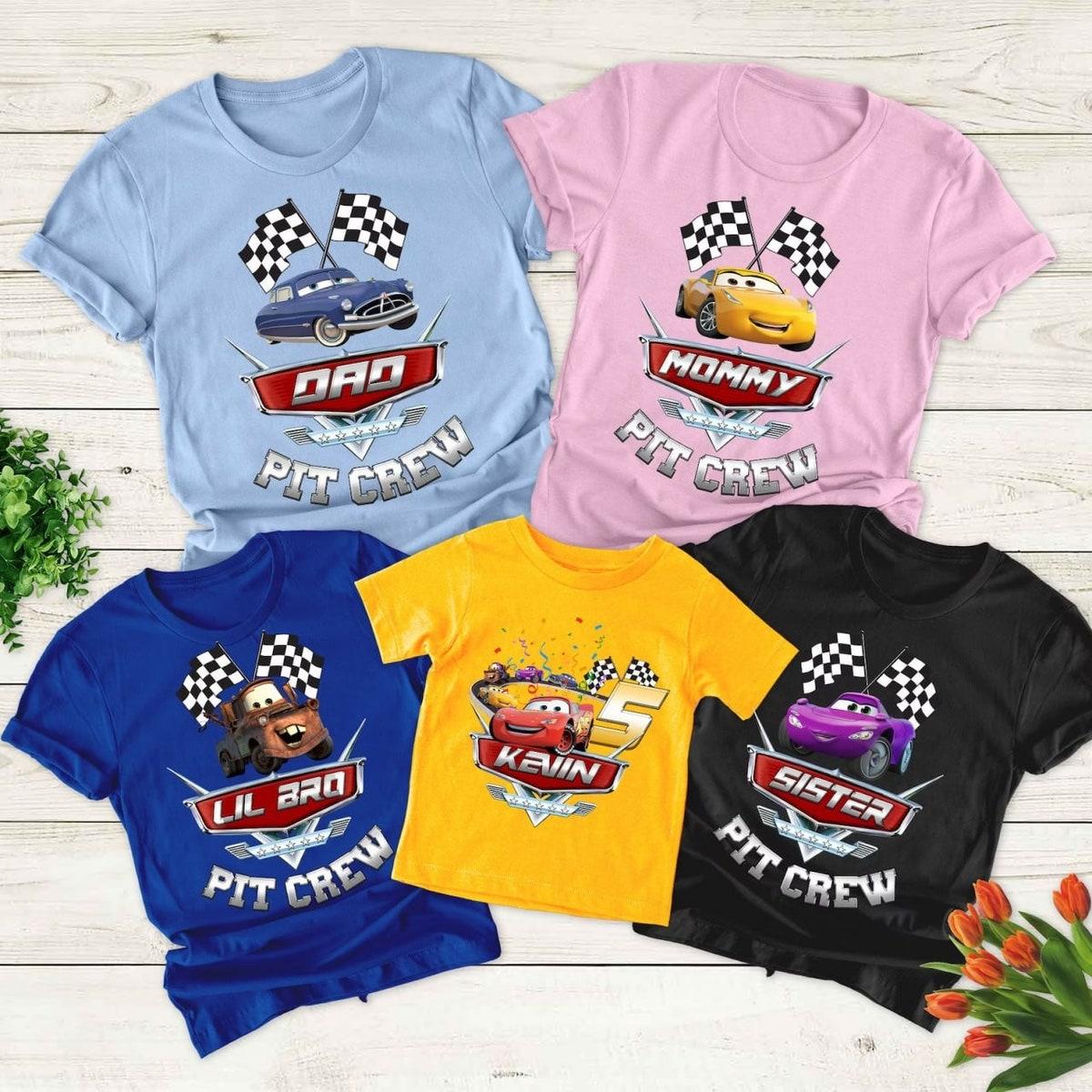 Personalized Cars Birthday Family Cars Pixar Matching Shirt 2