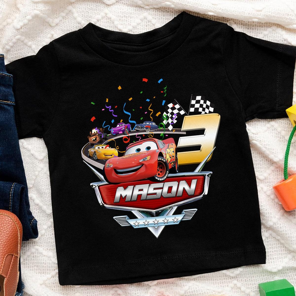 Personalized Cars Birthday Family Cars Pixar Matching Shirt 3