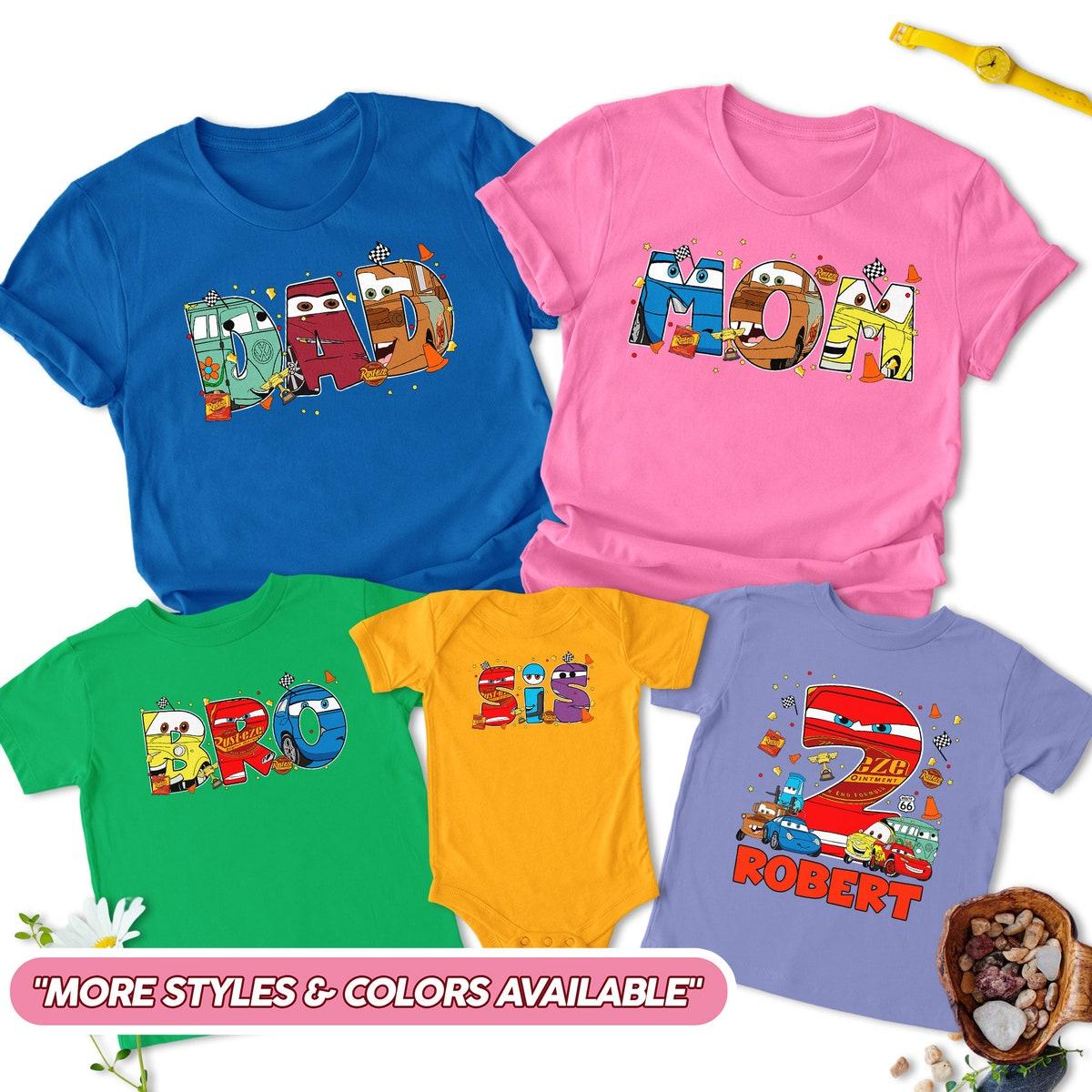 Personalized Cars Birthday Family Matching Shirt 1