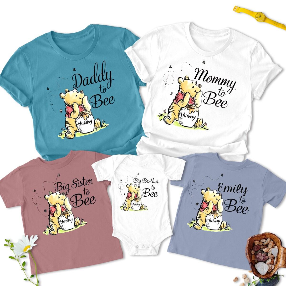 Personalized Daddy Mom To Bee Bear Baby Shower Shirt 2