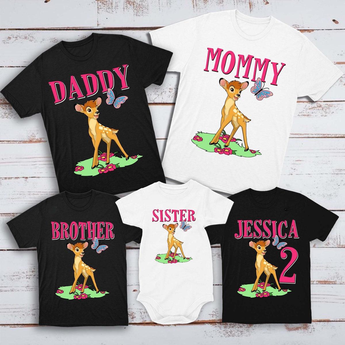 Personalized Deer Birthday Family Matching Cute Deer Shirt 1