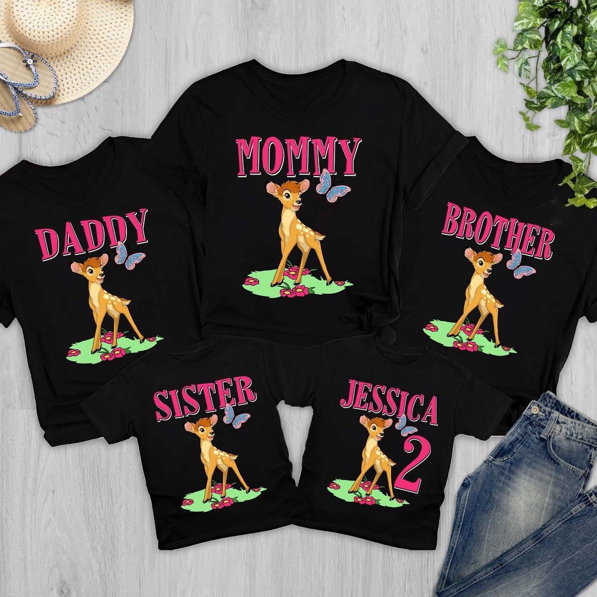 Personalized Deer Birthday Family Matching Cute Deer Shirt 2