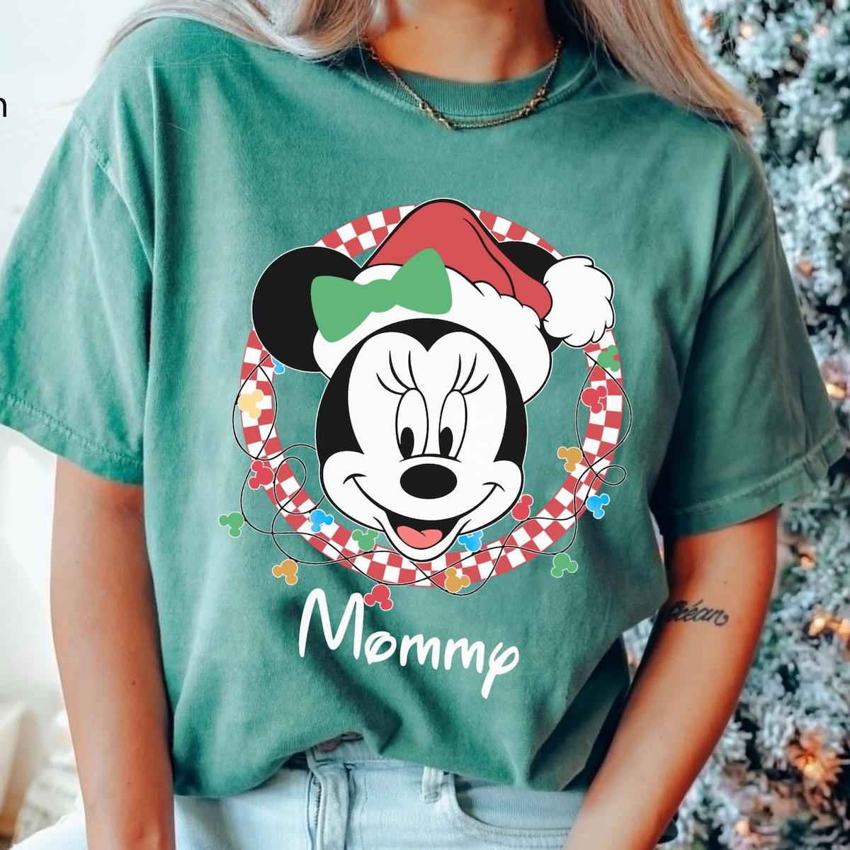 Personalized Disney All Characters Christmas Light Checkered Shirt 2