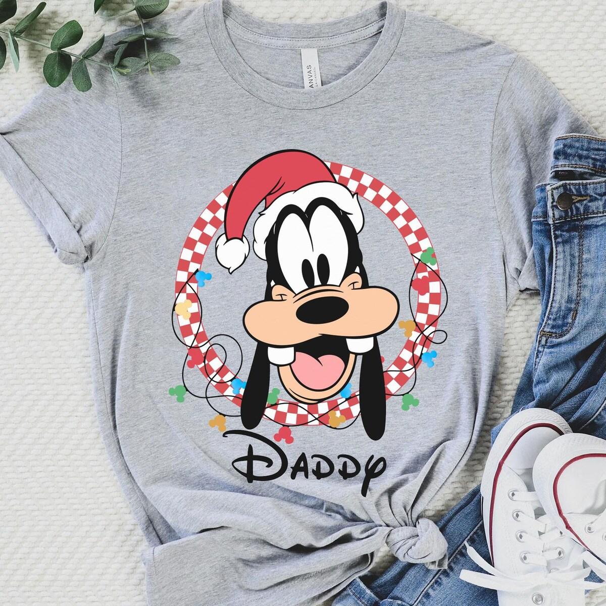 Personalized Disney All Characters Christmas Light Checkered Shirt 5