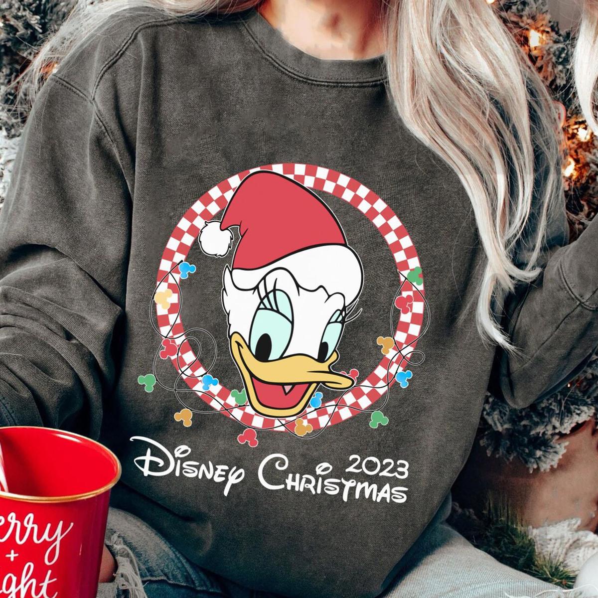 Personalized Disney All Characters Christmas Light Checkered Shirt 6