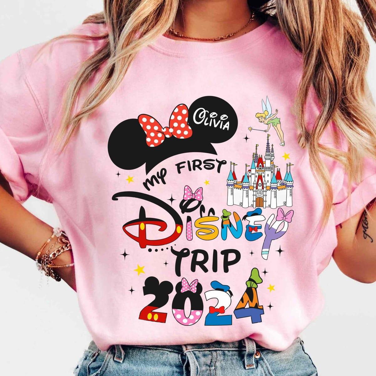 Personalized Disney Castle Mickey Minnie Ears Shirt 2